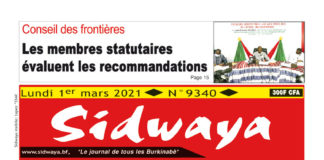 Une Sidwaya du 1er mars 2021