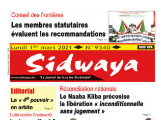 Une Sidwaya du 1er mars 2021