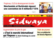 Une Sidwaya du 23-03-2021