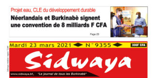 Une Sidwaya du 23-03-2021