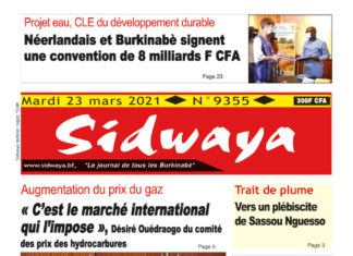 Une Sidwaya du 23-03-2021