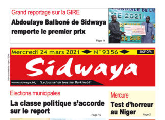 Une Sidwaya du 24 03 2021