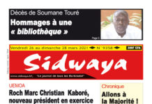 Une Sidwaya du 26 au 28 mars 2021