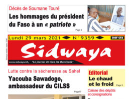 Une Sidwaya du 29 03 2021