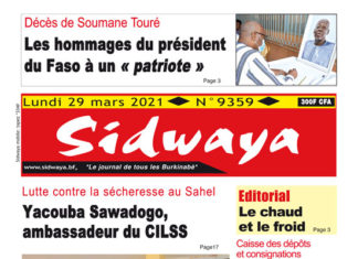 Une Sidwaya du 29 03 2021