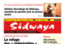 Une Sidwaya du 31-03-2021