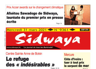 Une Sidwaya du 31-03-2021