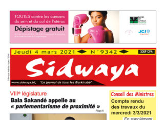 Une Sidwaya du 04 mars 2021