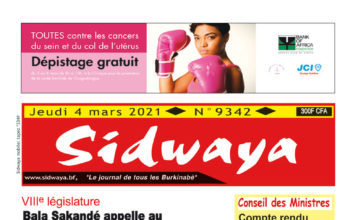 Une Sidwaya du 04 mars 2021