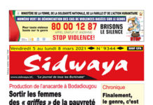 Une Sidwaya du 05 03 2021