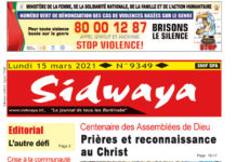 Une Sidwaya du 15 mars 2021