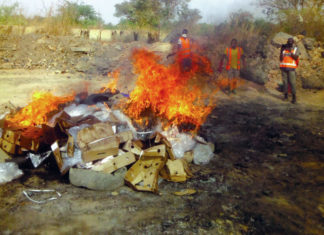 Commune de Ouagadougou : Plus 700 kg de poulets avariés incinérés