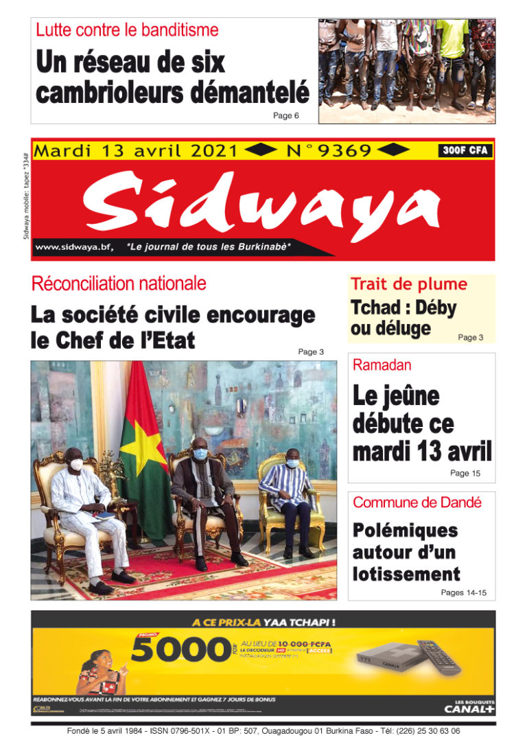 Une du 13-04-2021