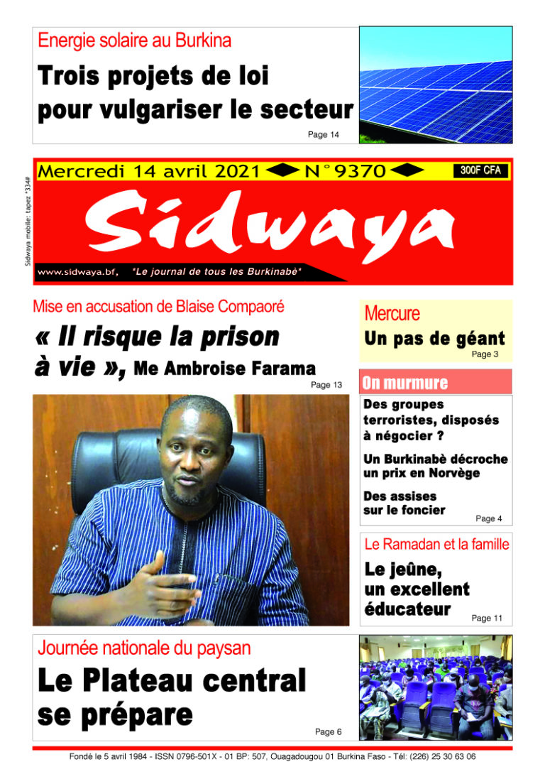 Une du 14-04-2021