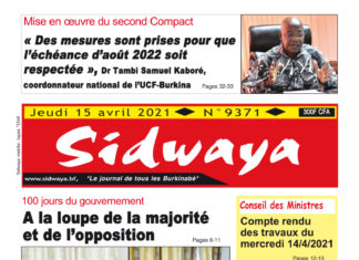 Une du 15-04-2021