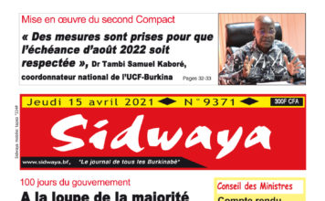 Une du 15-04-2021