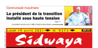Une Sidwaya du 19-04-2021
