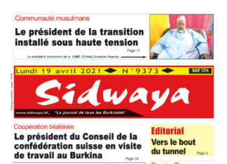 Une Sidwaya du 19-04-2021