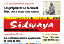 Une Sidwaya du 20-04-2021