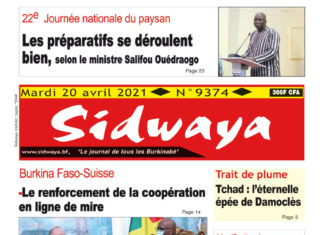 Une Sidwaya du 20-04-2021