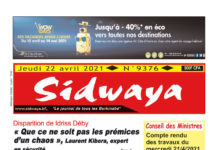 Une Sidwaya du 22-04-2021