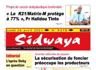 Une du 26-04-2021