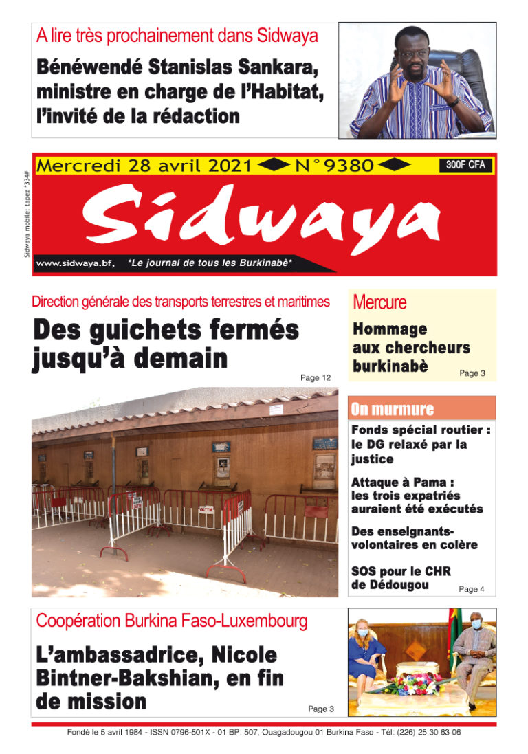 Une Sidwaya du 28-04-2021