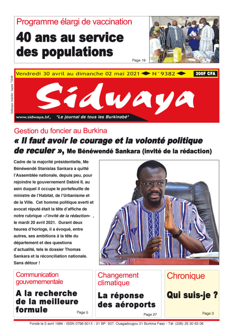 Une du 30-04-2021