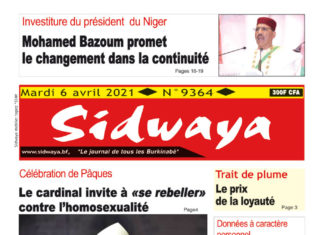 Une Sidwaya du 06 avril 2021