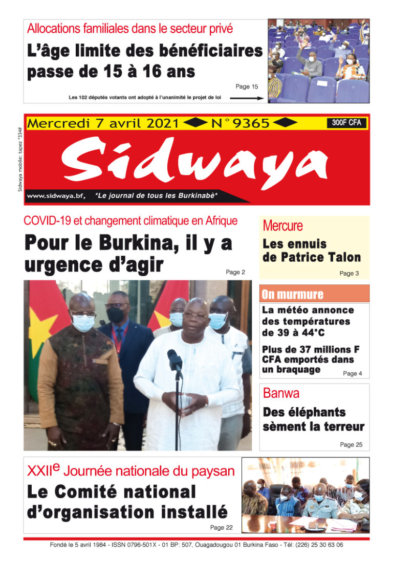 Une du 7-04-2021