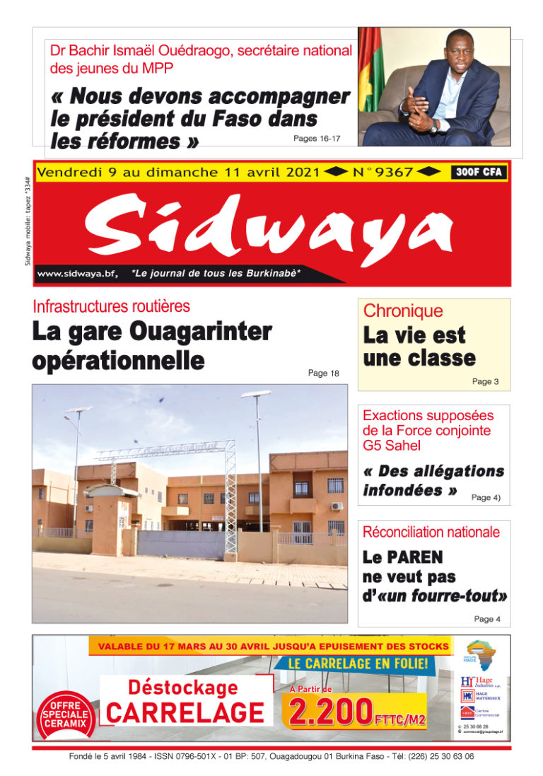 Une du 9-04-2021