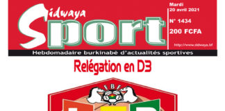 Une Sidwaya Sport du 20-04-2021