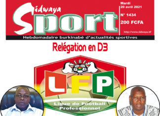 Une Sidwaya Sport du 20-04-2021