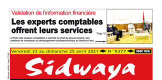 Une Sidwaya du 23 04 2021