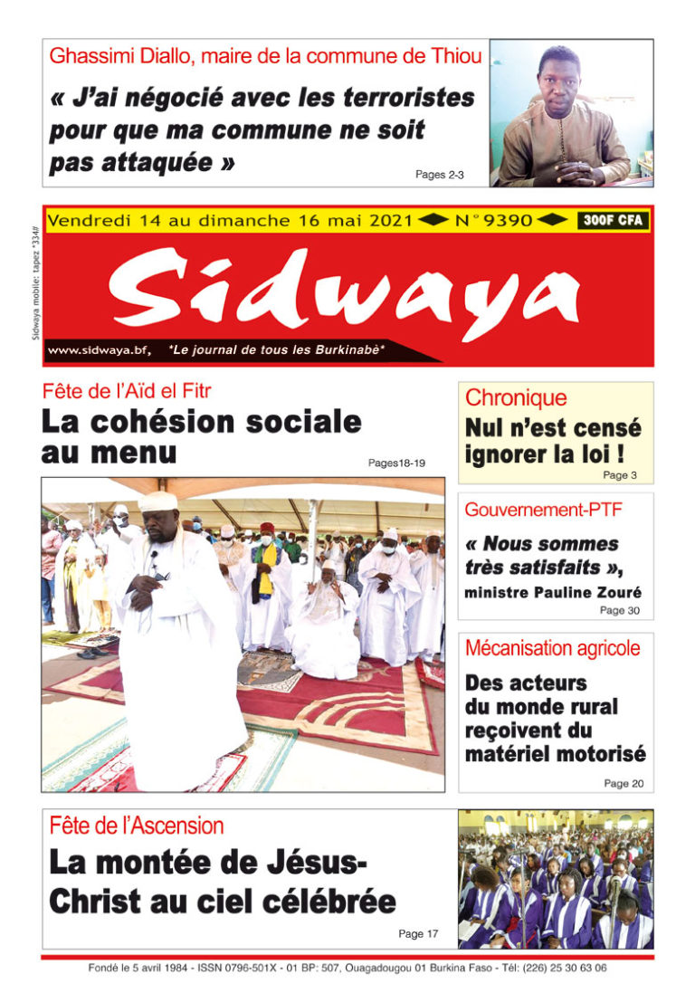 Une Sidwaya du 14 au 16-05-2021
