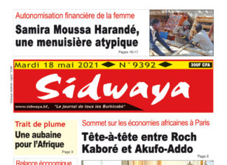 Une Sidwaya du 18-05-2021