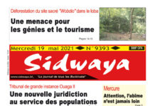 Une Sidwaya du 19-05-2021