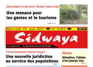 Une Sidwaya du 19-05-2021