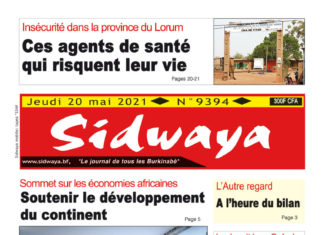 Une Sidwaya du 20-05-2021