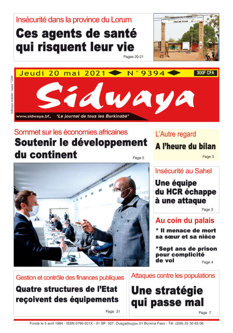 Une Sidwaya du 20-05-2021