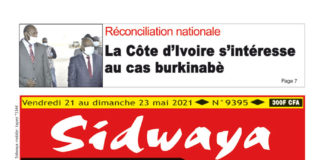Une Sidwaya du 21 au 23-05-2021