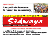 Une Sidwaya du 03-05-2021