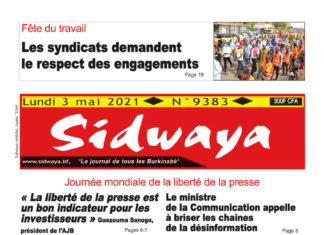 Une Sidwaya du 03-05-2021
