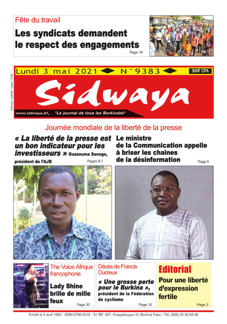 Une Sidwaya du 03-05-2021