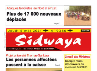 Une Sidwaya du 06-05-2021