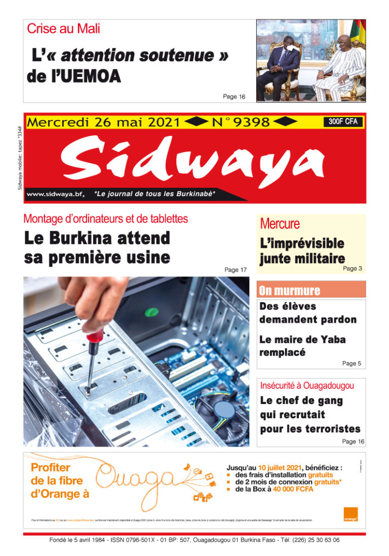 Une du 25-05-2021
