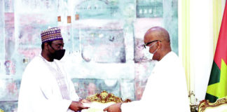 Coopération Burkina Faso-Gambie : Un émissaire du président Barrow chez le chef de l’Etat