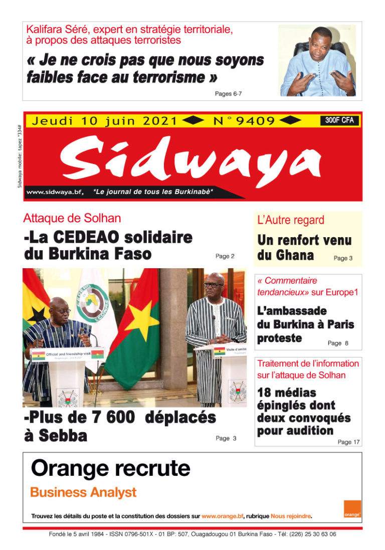 Une du 10-06-2021