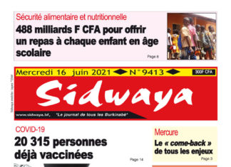 Une Sidwaya du 16-06-2021