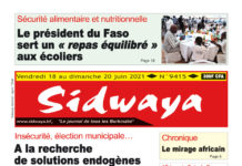 Une Sidwaya du 18 au 20-06-2021
